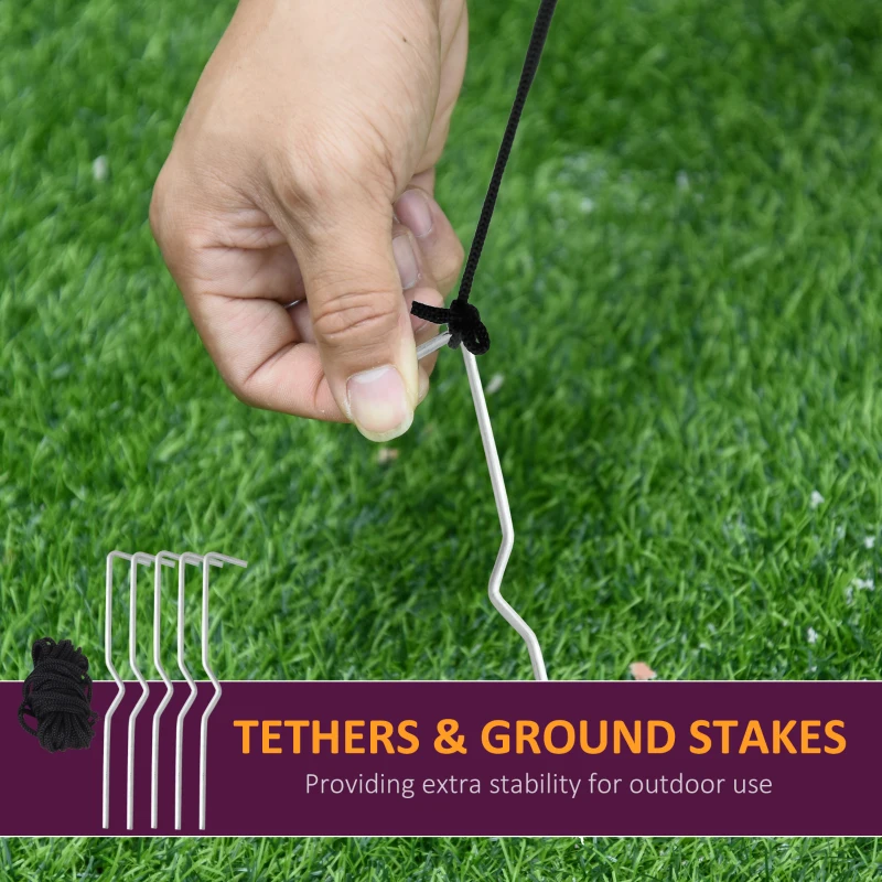 HOMCOM 6FT Tall Halloween Inflatable White Ghost, Outdoor Blow Up Yard Decoration with LED Lights for Garden, Lawn, Party, Holiday