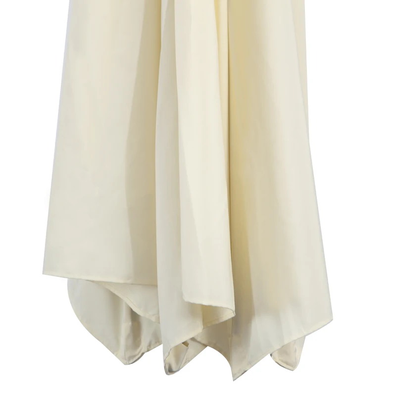 Outsunny Φ10' Deluxe Cantilever Umbrella Outdoor Market Parasol Banana Hanging Offset Sunshade Crank Cross Base Beige