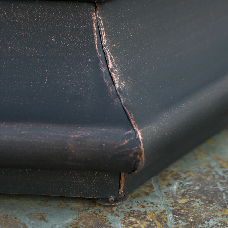 Outsunny Outdoor Fire Pit with Mesh Lid, Portable Wood Burning Firebowl with Poker for Patio, Backyard, Bronze