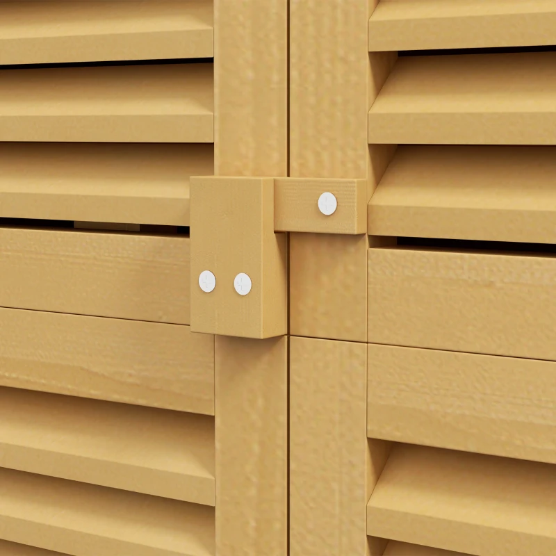 Outsunny 5' x 3' Wooden Garden Storage Shed with Asphalt Roof and 2 Large Wood Doors with Lock, Yellow