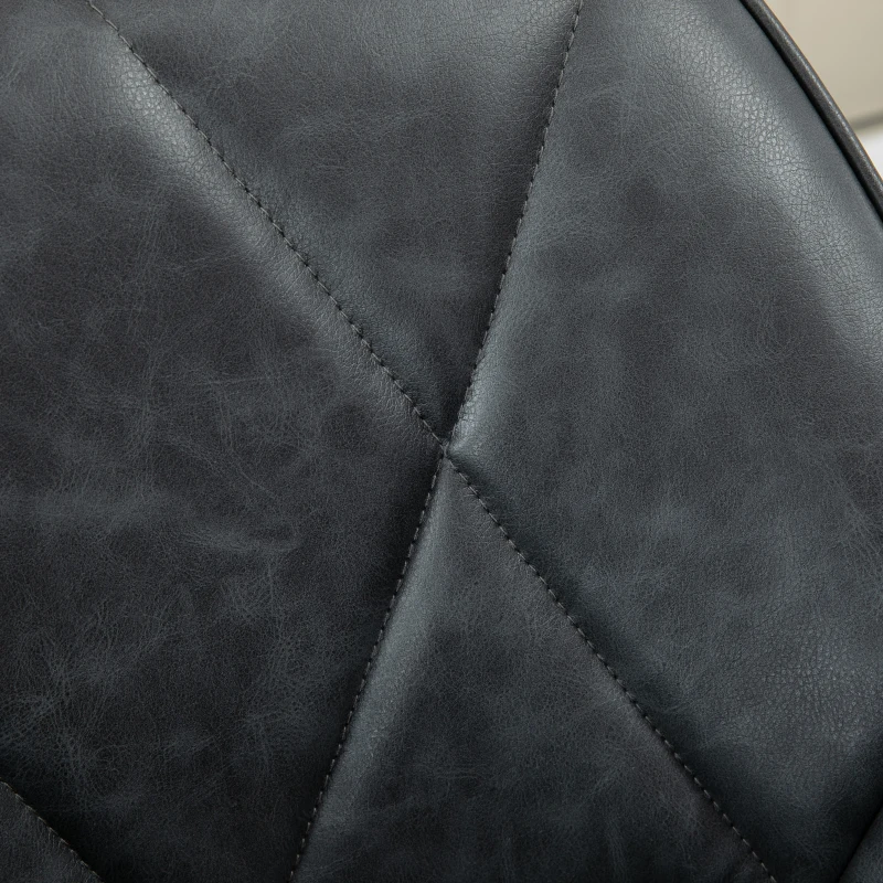 HOMCOM Retro Bar Stools Set of 2, Bar Chairs with Footrest, 30" (76 cm.) Kitchen Stools with Backs and Steel Legs, for Kitchen Island and Home Bar, Black