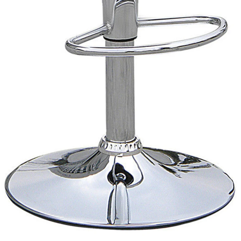 HOMCOM Set of 2 Pub Bar Stools Rattan Wicker Chair Chrome Finish Adjustable Swivel Seat, Deep Brown