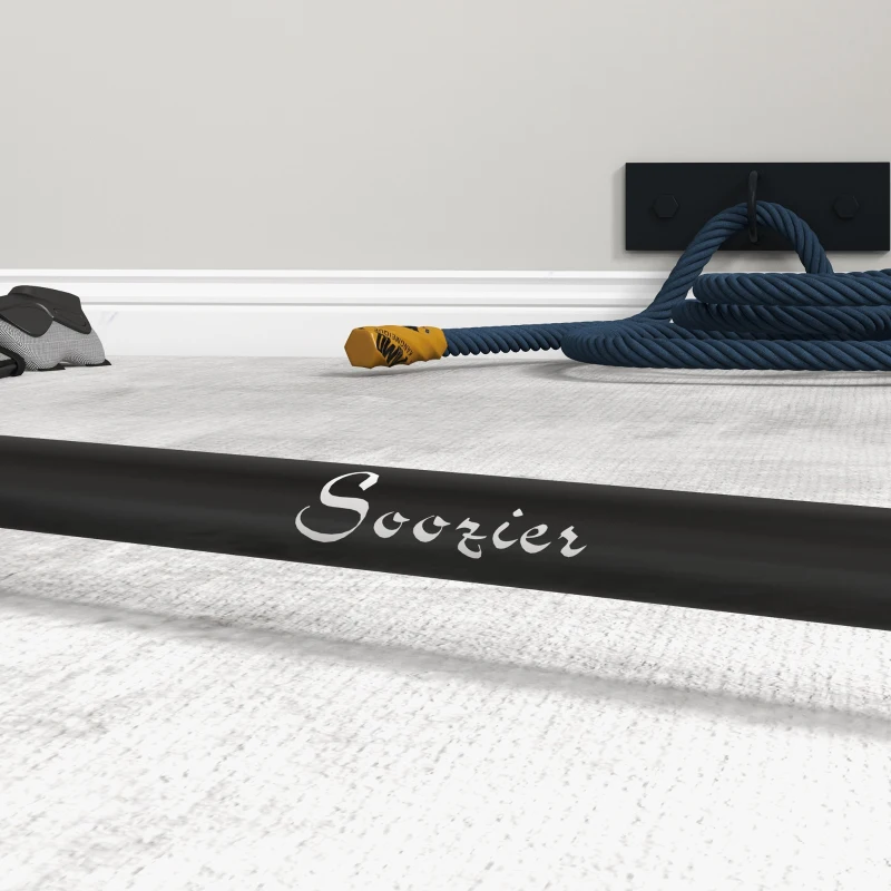 Soozier 7.2ft Weight Bar, Olympic Bar with Rotating Sleeves, Non-Slip Knurling Grip, 1500lbs Weight Capacity, Black