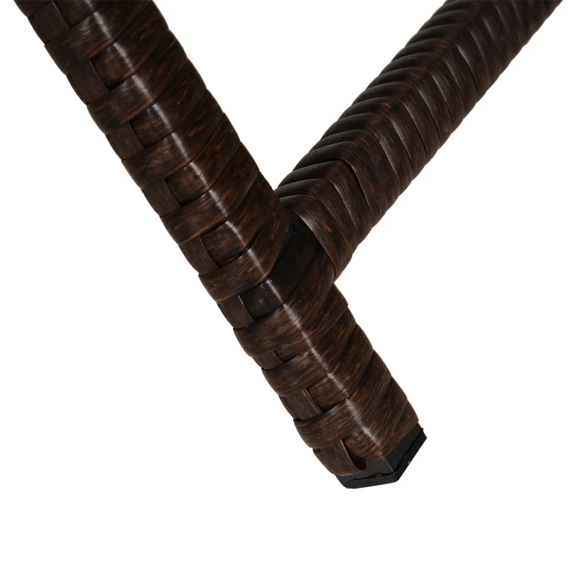 Outsunny Patio Chaise Lounge, Pool Chair with 5 Position Adjustable Backrest & Cushion, Outdoor PE Rattan Wicker Sun Tanning Seat, 78.75" x 28" x 35", Coffee