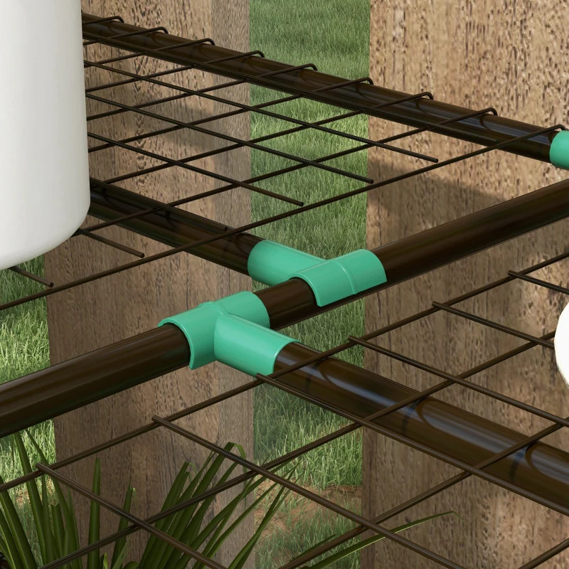 Outsunny Portable Mini Greenhouse Green House with 3 Tier Shelves, Reinforced Cover, Roll-up Doors, 56.3" x 18.1" x 59.4"