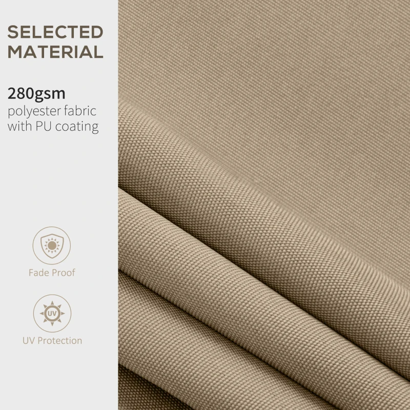 Outsunny 13' x 8' Retractable Awning Fabric Replacement Outdoor Sunshade Canopy Awning Cover, UV Protection, Beige