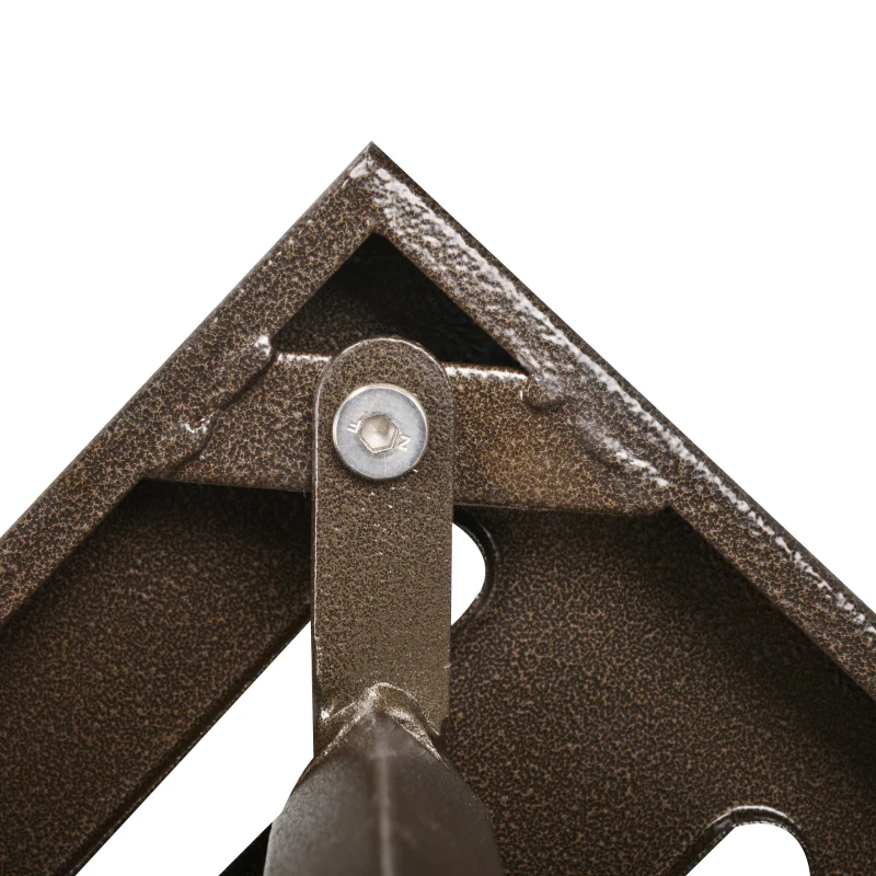 Outsunny 21.75" Outdoor Rattan Wicker Patio Coffee Table with Umbrella Hole, Patio Side Table with Slatted Metal Top, Brown