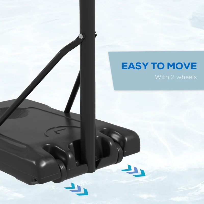 Soozier 6-7ft Basketball Hoop, Freestanding Basketball System with 18" Shatterproof Backboard and Weighted Base