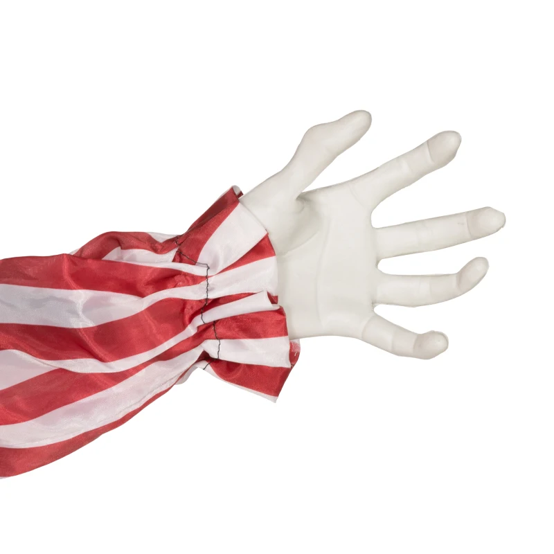 HOMCOM 6' Clown Animatronic, Life Size Outdoor Halloween Decoration with Motion Activated Sound & Light Up Eyes