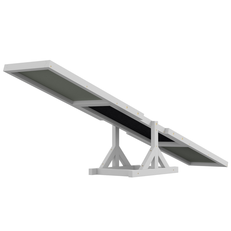 PawHut Wooden Dog Agility Seesaw for Training and Exercise, White