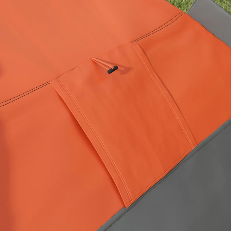 Outsunny Pop up Camping Tent, 3-4 Man Family Tent, 3000mm Waterproof, with Carry Bag and Top Hook, Grey and Orange