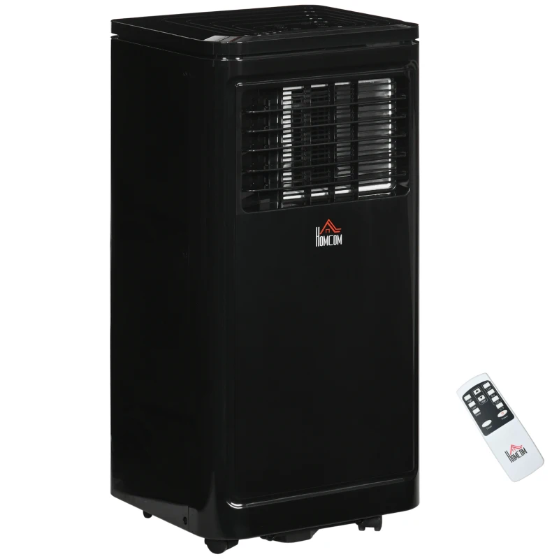 HOMCOM 10000 BTU Portable Air Conditioner Fan w/ Remote for Rooms Up to 441 Sq. Ft., Evaporative Cooler AC Unit Black