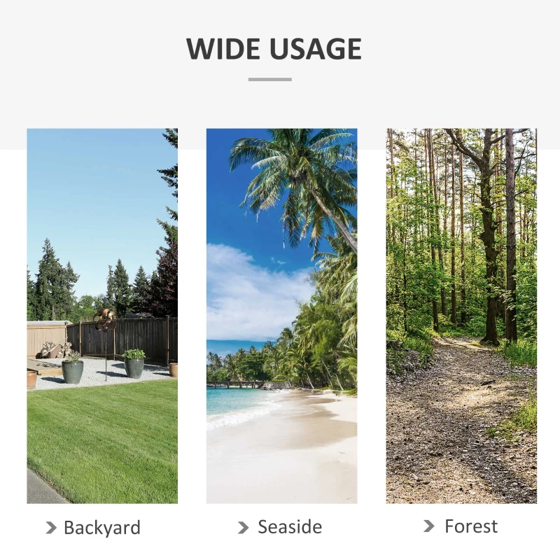 Outsunny Outdoor Hammock with Stand & Accessories, Heavy Duty Wooden Frame, Sun Shade Visor Canopy, Indoor Outside Boho Style Nap Bed, Natural Cotton, White