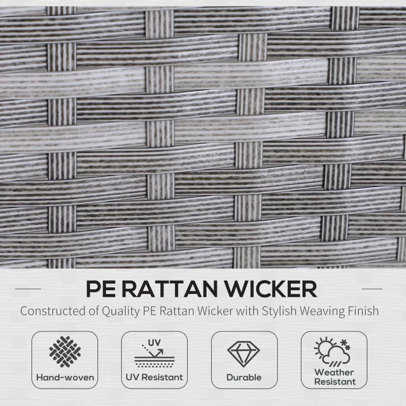 Outsunny 5 Piece Patio Furniture Set, Outdoor Dining Table Set with L-Shaped Sectional Sofa, 2 Ottomans, Outside Conversation Set with Cushions, Throw Pillows, Beige