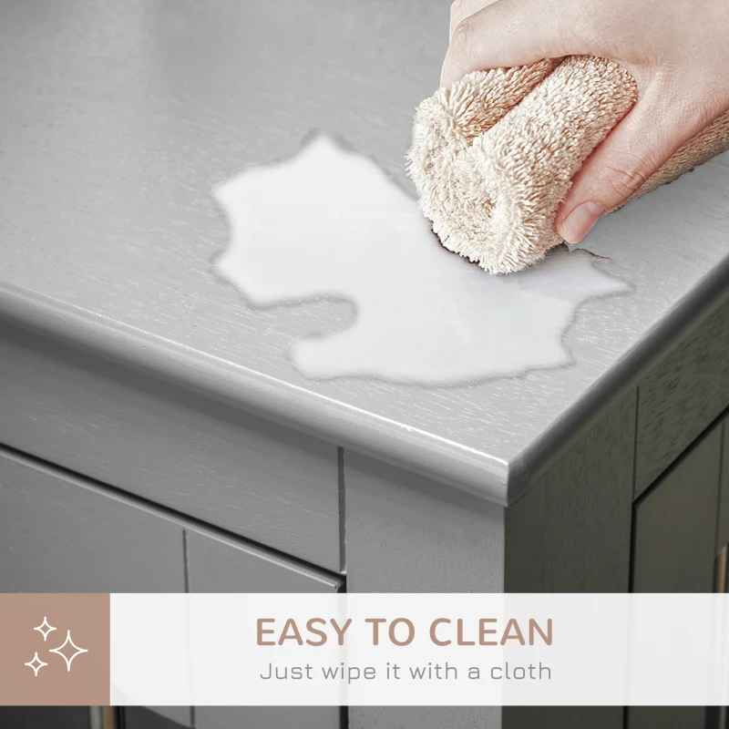 PawHut Dog Crate Furniture, Dog Kennel with Three Doors, Locks and Latches, Indoor Use, for Medium Dogs, Grey