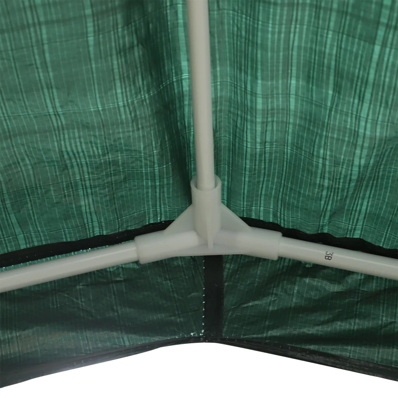 Outsunny 11x8ft Party Tent, Portable Canopy Tent Outdoor Gazebo Activity Sun Shelter w/ Slant Leg for Garden Carport Green