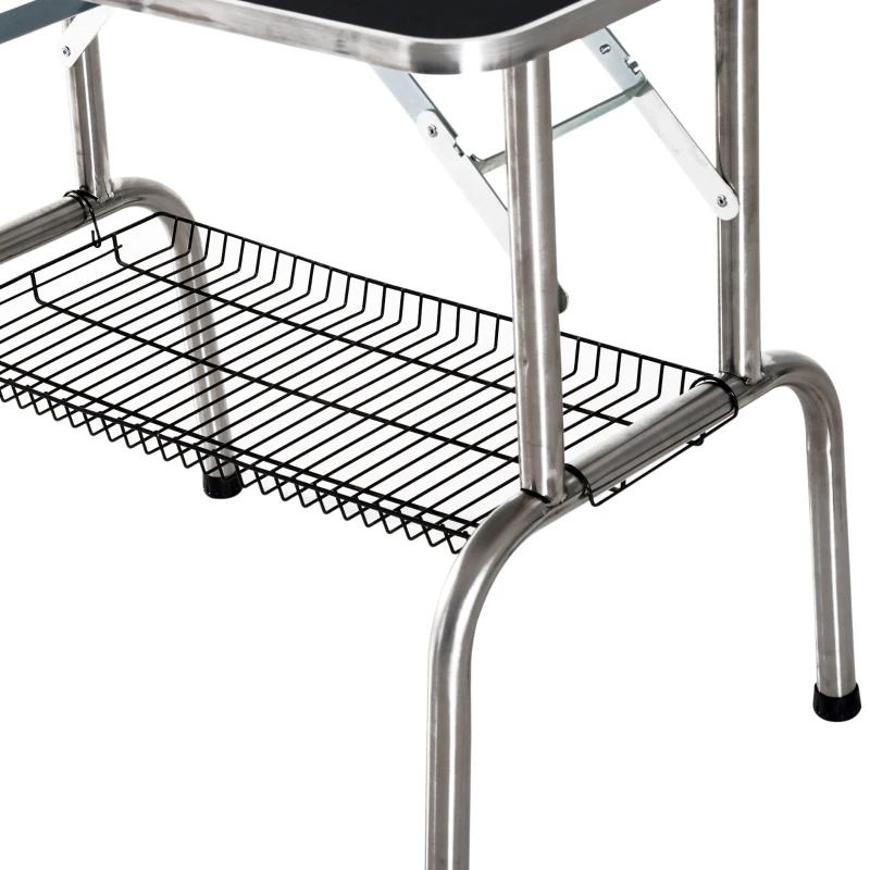 PawHut 36-inch Dog Grooming Table Stainless Steel QUALITY GUARANTEED with Adjustable Arm and Basket