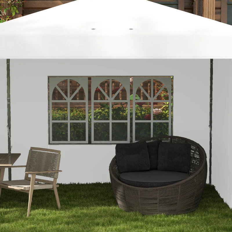 Outsunny 10' x 19' Pop Up Canopy Tent, Tents for Parties, with Carry Bag and Sand Bags, Height Adjustable