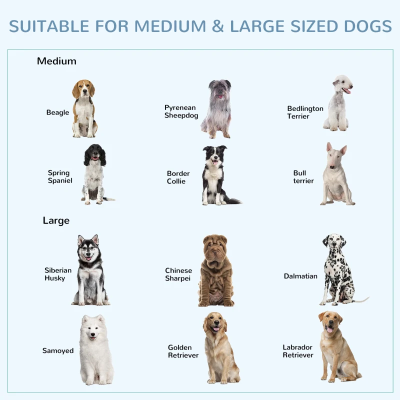 PawHut Foldable Heavy Duty Dog Cage, Chew Proof Dog Crate on Wheels, Portable Dog Crate Kennel with Removable Tray, Large and Medium Pups, 43"