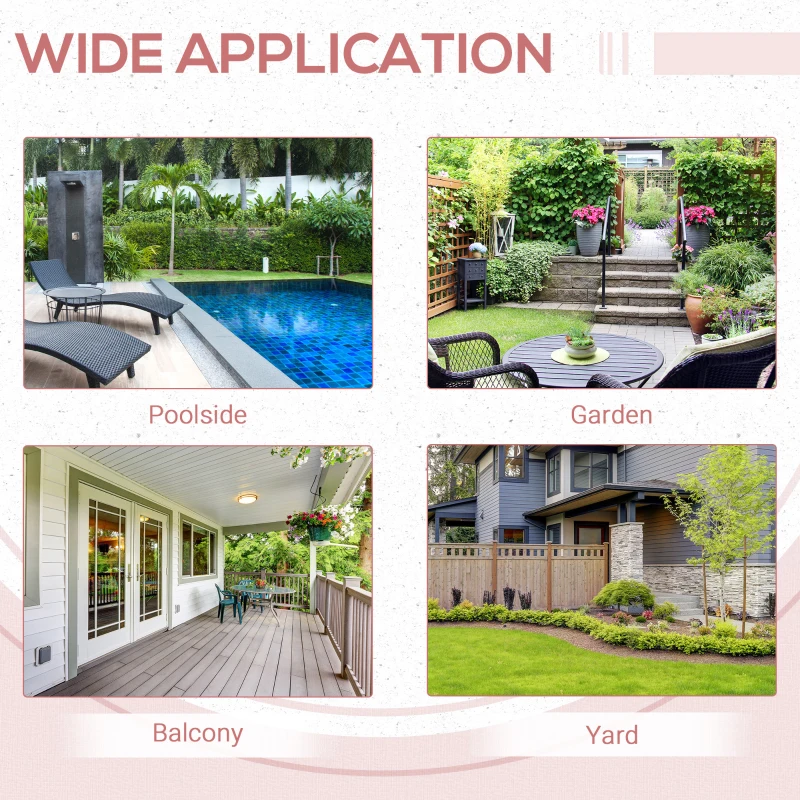 Outsunny Patio Wicker Coffee Table, Outdoor PE Rattan Garden Folding Side Table, 15.75"x15.75"x15.75", Nature Wood