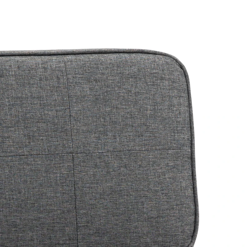 HOMCOM Convertible Flip Chair, Folding Upholstered Floor Sofa, Adjustable Guest Chaise Lounge, Dorm Bed with Metal Frame for Living Room and Bedroom, Dark Gray