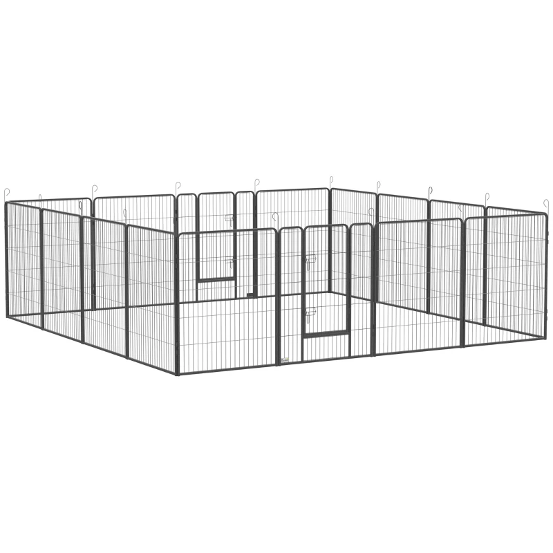 PawHut Dog Playpen for Large, Medium, Small Dogs, 16 Panels, 10.5' x 10.5' x 3.3'