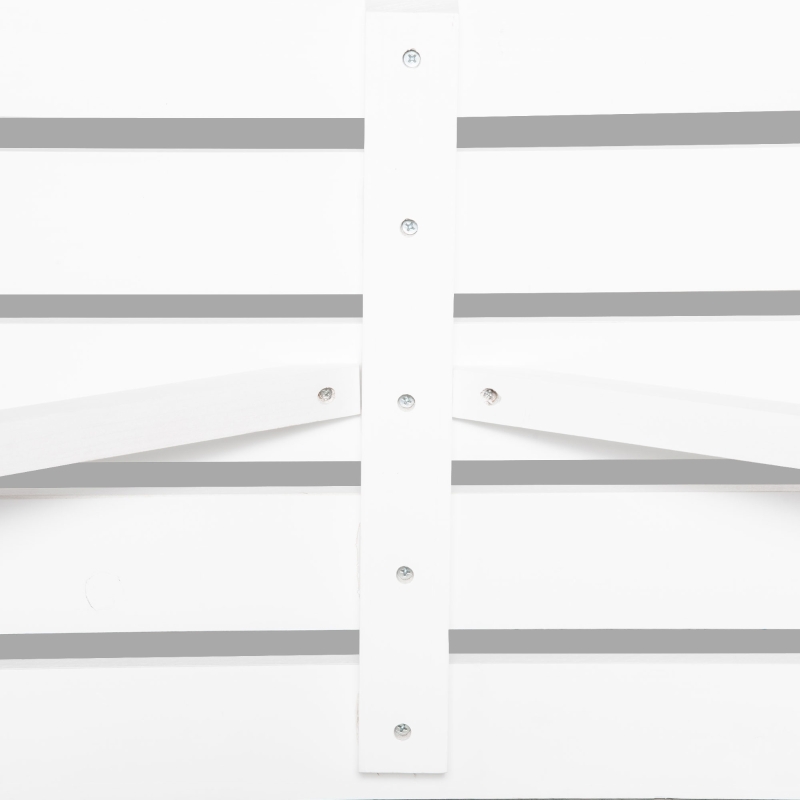 Outsunny 2-Person Wooden Garden Bench, Outdoor Wagon Wheel Porch Bench for Backyard Garden, Support 550 LBS, Rustic Country Style Patio Furniture, White