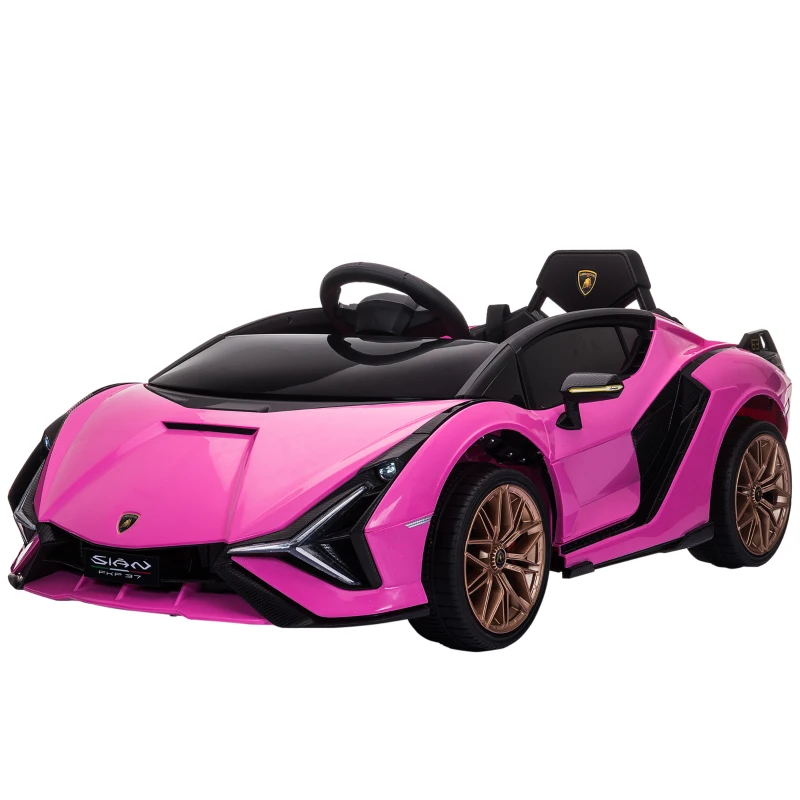 Aosom Compatible 12V Battery-powered Kids Electric Ride On Car Toy with Parental Remote Control Music Lights MP3 for 3-5 Years Old Pink