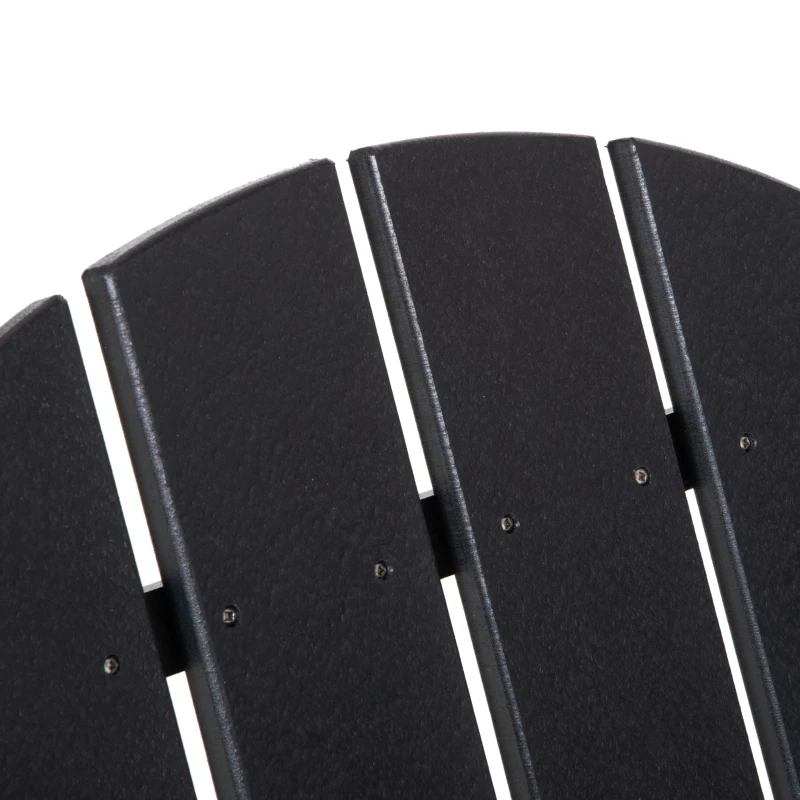 Outsunny Adirondack Chair, HDPE Fire Pit Chair, Weather Resistant Outdoor Chair for Patio, Garden, Backyard, Lawn, Black