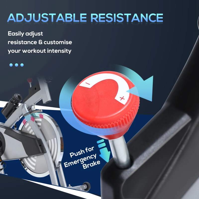 Soozier Upright Exercise Bike, Home Gym Cycling Fitness Machine, Equipment with Adjustable Resistance LCD Monitor Bottle Holder, Sliver