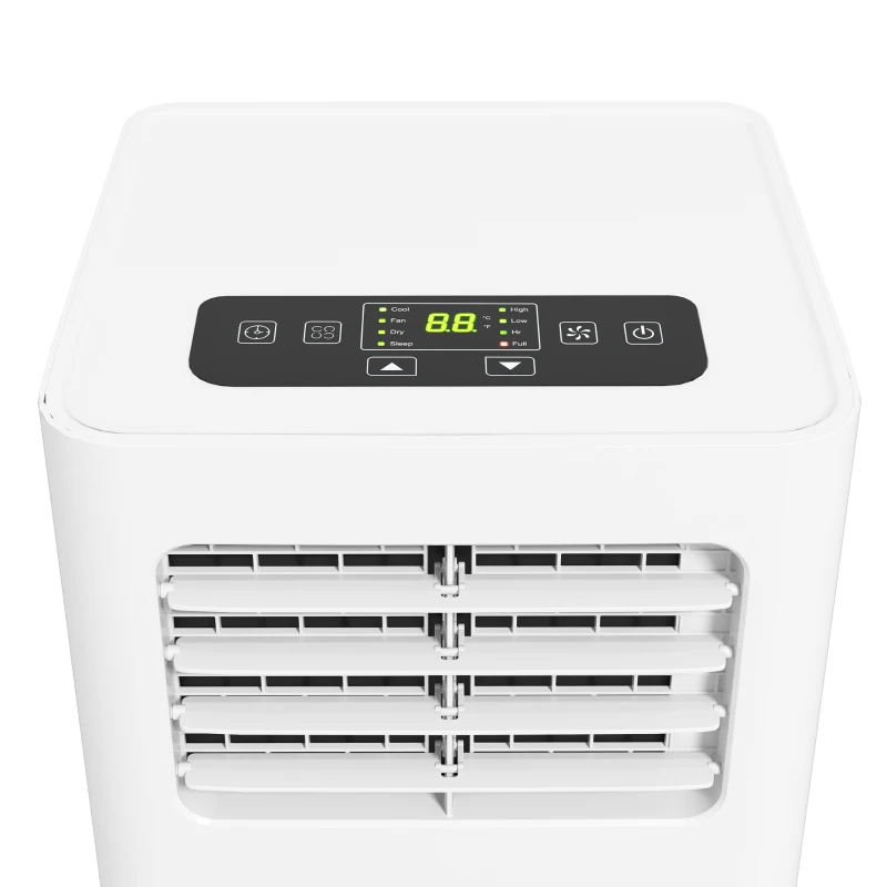 HOMCOM 8000 BTU Mobile Air Conditioner, 345 Sq. Ft., AC Unit with Dehumidifier, Sleep, 24H Timer On/Off, Window Kit, White