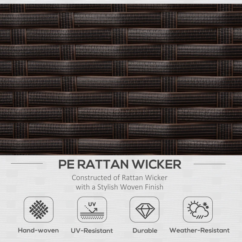 Outsunny Patio Outdoor Sofa, PE Rattan Wicker Loveseat, Outdoor Couch with 2 Throw Pillows & Comfortable Cushions, Cream White