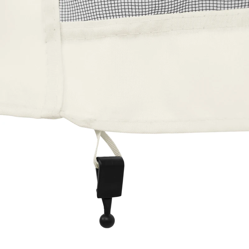 Outsunny Replacement Mosquito Netting for Gazebo 10' x 10' Black Screen Walls for Canopy with Zippers, White