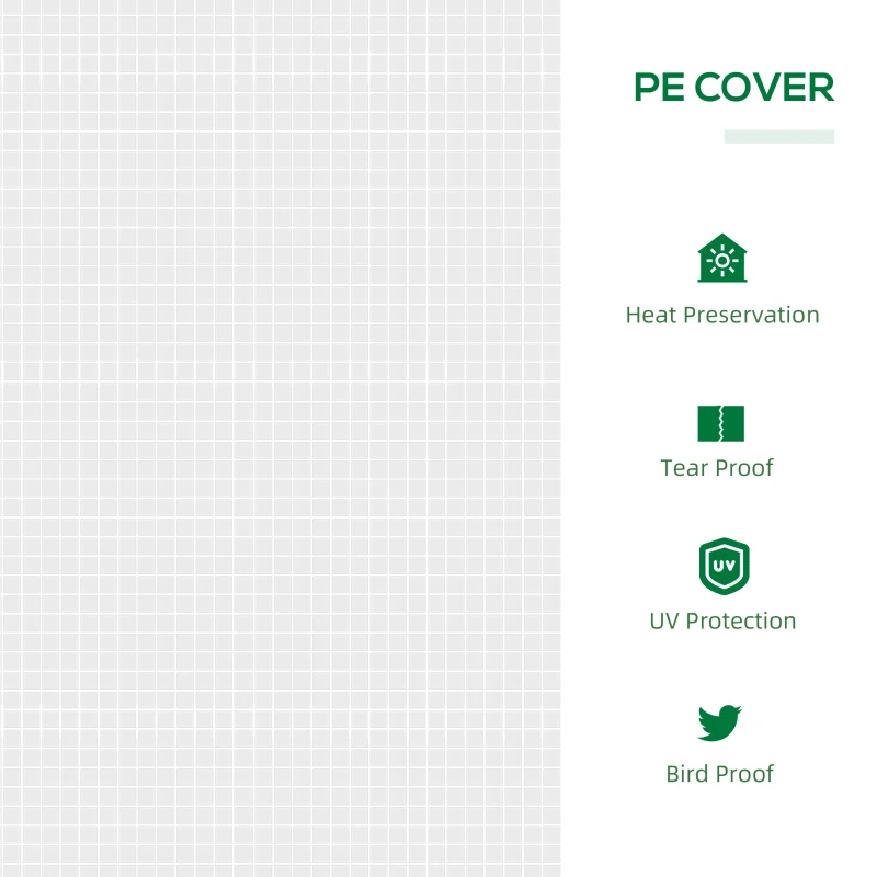 Outsunny 71" x 17" x 24" Mini Greenhouse Portable Hot House for Plants with Zipper Design for Outdoor, Indoor, Garden, White