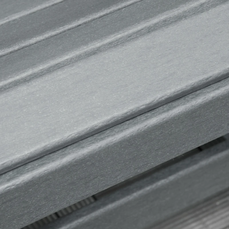 Outsunny Outdoor Rocking Chair, HDPE Adirondack Porch Rocker Chair for Garden, Patio, Light Gray