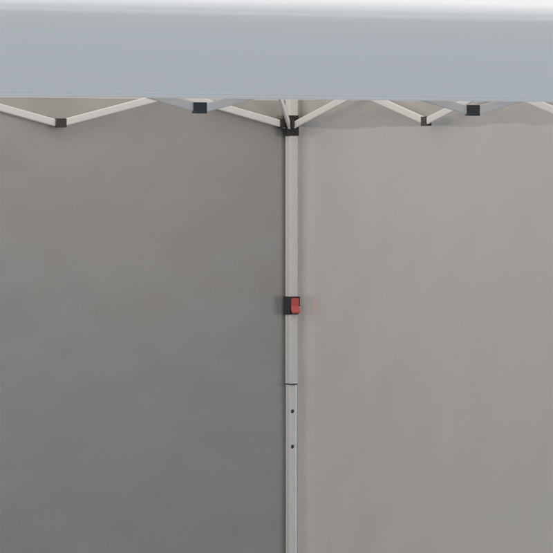 Outsunny 10' x 10' Pop Up Canopy Tent with 3 Sidewalls, Leg Weight Bags and Carry Bag, Height Adjustable, Instant Party Tent Event Shelter Gazebo for Garden, Patio, Cream