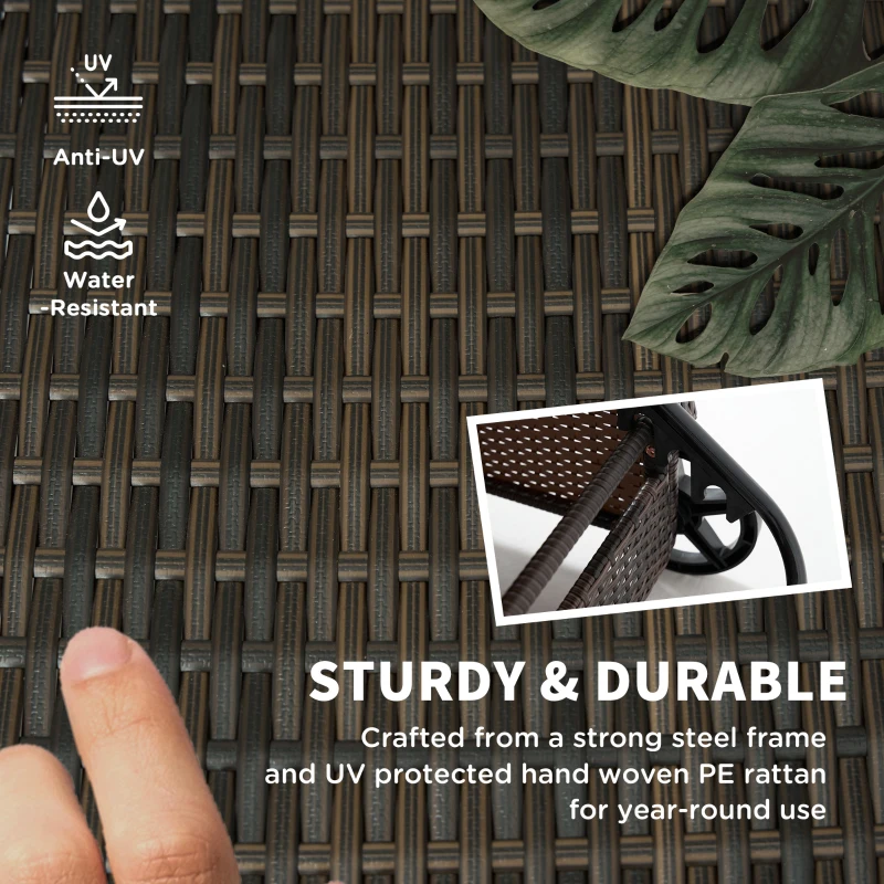 Outsunny Outdoor Chaise Lounge, 5-Level Adjustable Backrest Rattan Pool Lounge Chair with Wheels, Cushion & Headrest, Cream