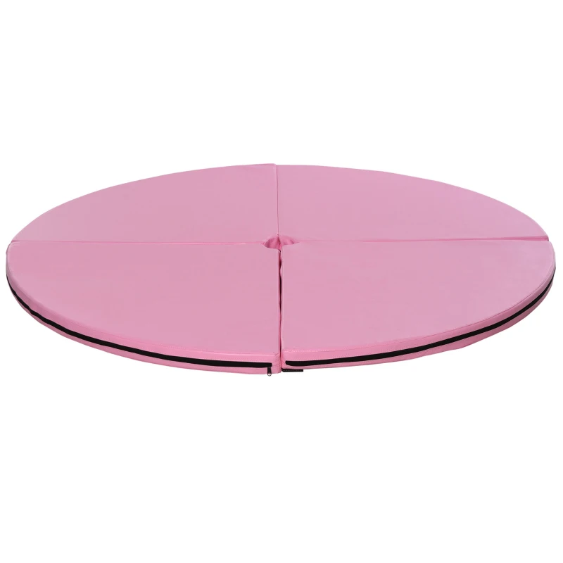 Soozier Pole Dance Mat, 2"T x 5'W Folding Pole Crash Mat for Home, Lightweight and Foldable, Pink