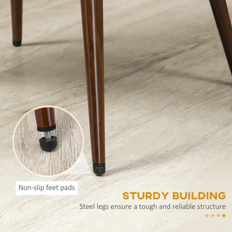 HOMCOM Dining Chairs Set of 2, Modern Wingback Kitchen Chairs with Velvet Fabric Upholstery, Tufted, Steel Legs, Accent Arm Chairs for Living Room, Dining Room, Bedroom, Grey