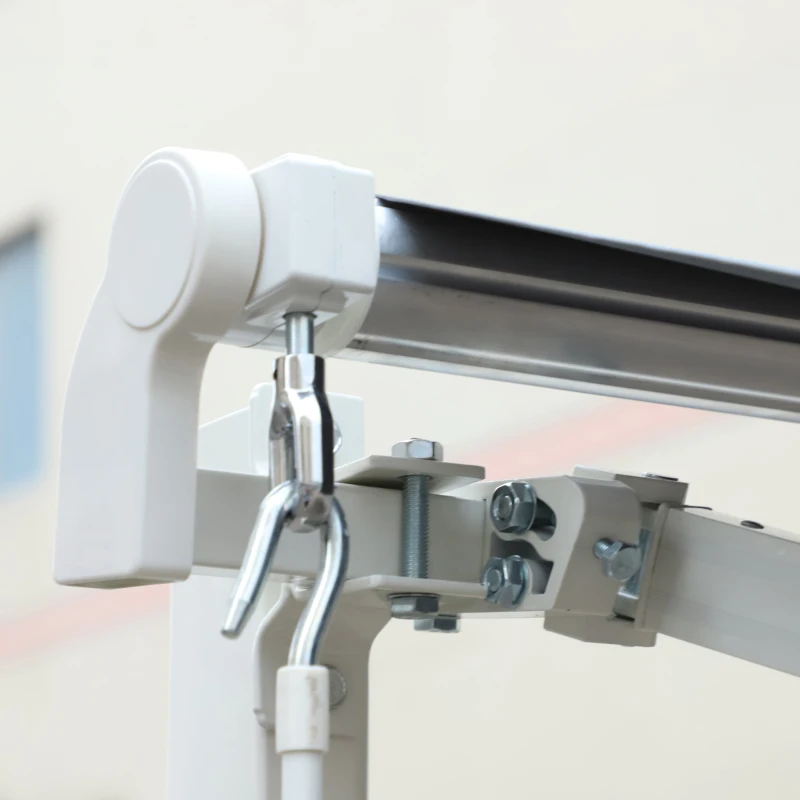 Outsunny 12' x 10' Retractable Awning Patio UV Resistant Fabric and Aluminum Frame for Deck, Balcony, Yard, Grey