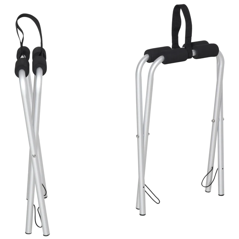 Soozier Universal Kayak Storage Stand & Rack for Cleaning, Storing, & Maintenance with Aluminum Frame & Folding Design