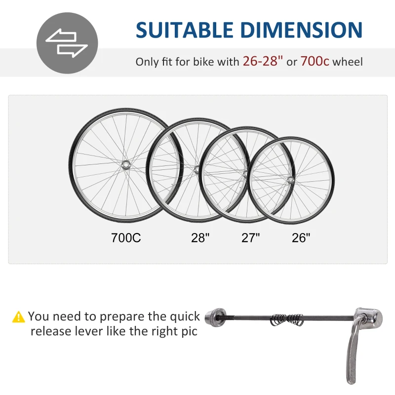 Soozier Foldable Indoor Bike Trainer, Stationary Bicycle Stand for Indoor Cycling Riding Exercise, 26-28" & 700C Wheels, Silver