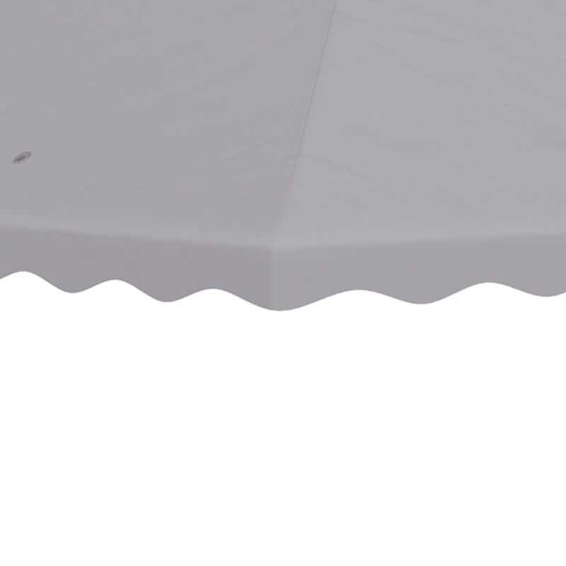 Outsunny 10' x 10' Gazebo Replacement Canopy Cover, 2 Tier Gazebo Roof Replacement TOP ONLY, Light Grey