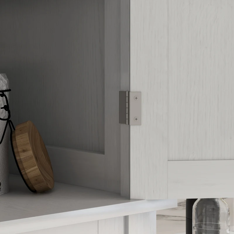 HOMCOM 72" Tall Pantry Cabinet, Kitchen Storage Cabinet with 4 Doors, Drawer and 2 Adjustable Shelves, White