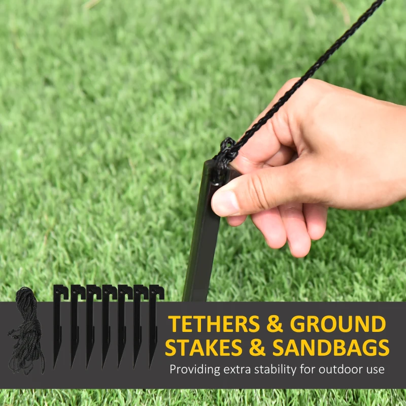 HOMCOM Large 10ft Christmas Inflatable Archway with Santa Claus and Penguin for Outdoor, Blow Up Decoration with LED Lights