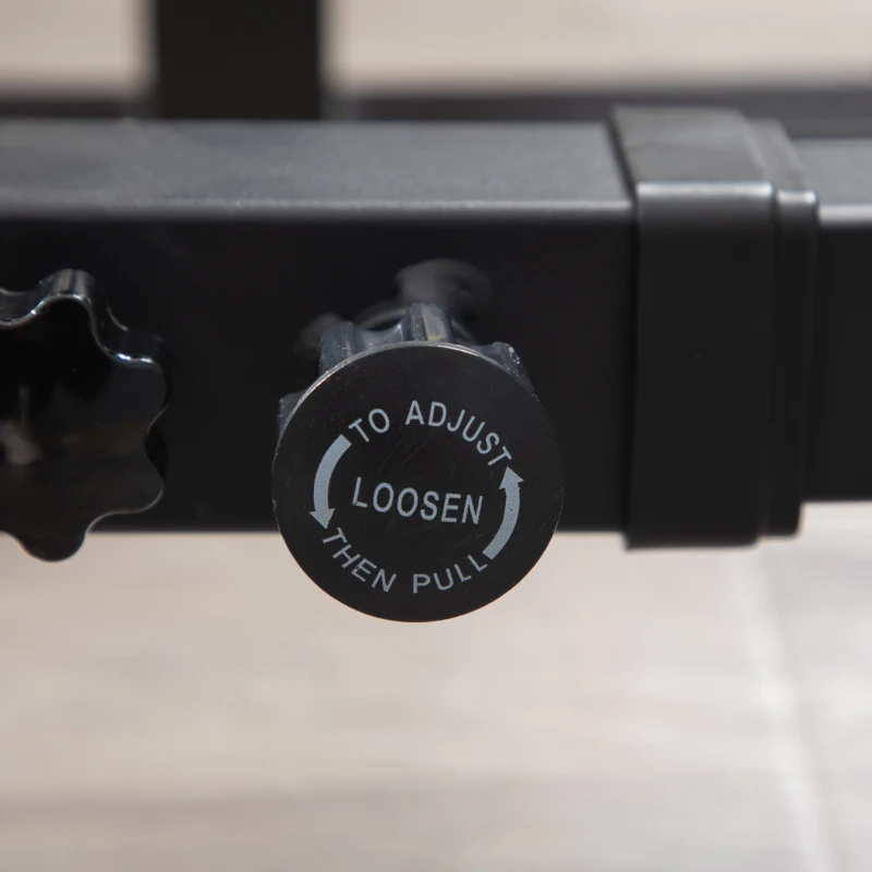 Soozier Multi-Function Barbell Squat Rack Stand, Heavy-Duty Strength Training Dumbbell Rack, Height Adjustable Weight Lifting Bench Press Dip Station for Home, Gym, Black