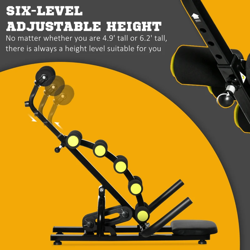Soozier Core & Abdominal Trainers, Height Adjustable Inversion / Sit Up Exercise Equipment, Ab Crunch Machine, Compact Whole Body Fitness Equipment