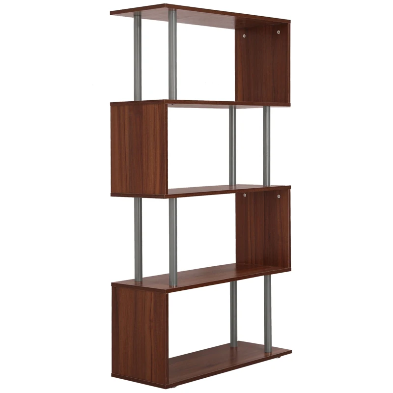HOMCOM Slim Modern Wooden Bookshelf