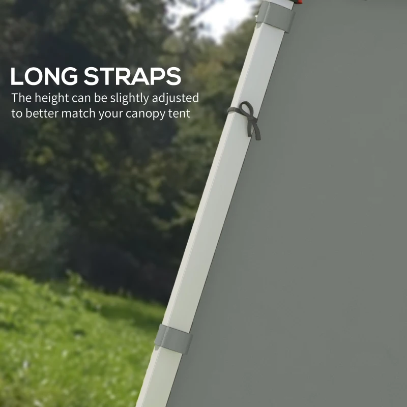 Outsunny 10' x 20' or 10' x 10' Pop Up Canopy Sidewalls, 2 Pack Gazebo Side Panels, Sides Replacement, with Zipped Doors