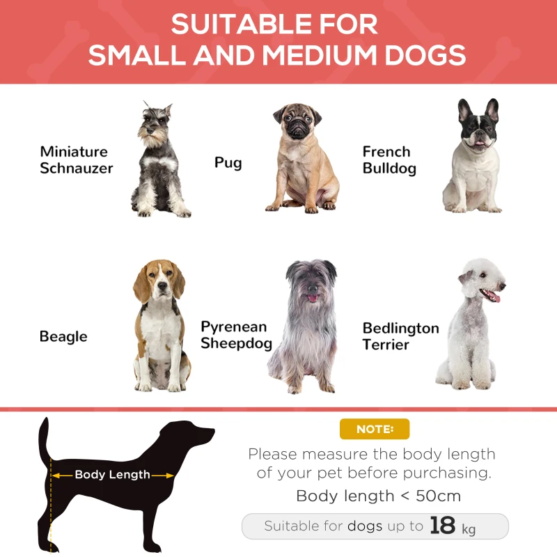 PawHut 31" x 27" Elevated Dog Cot Cooling Summer Pet Bed Frame With Mesh Ventilation - Red